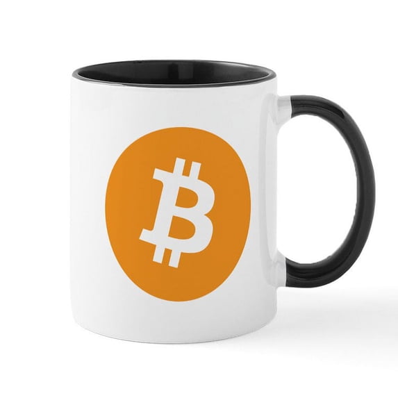 CafePress - Mug With The Bitcoin Logo - 11 oz Ceramic Mug - Novelty Coffee Tea Cup
