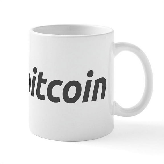 CafePress - Mug With The Bitcoin Logo And Name - 11 oz Ceramic Mug - Novelty Coffee Tea Cup