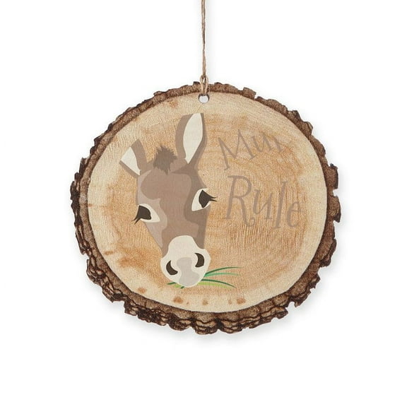 CafePress - Mules Rule - Rustic Wood Ornament, 2.75"x2.5"