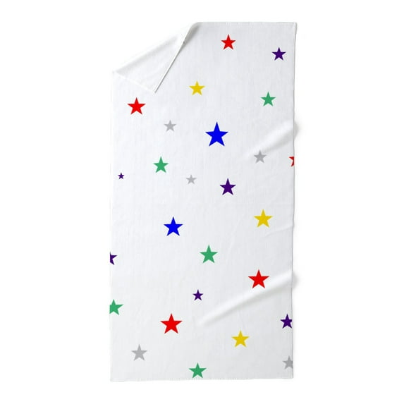 CafePress - Multi Color Stars - Large Beach Towel, Soft 30"x60" Towel with Unique Design