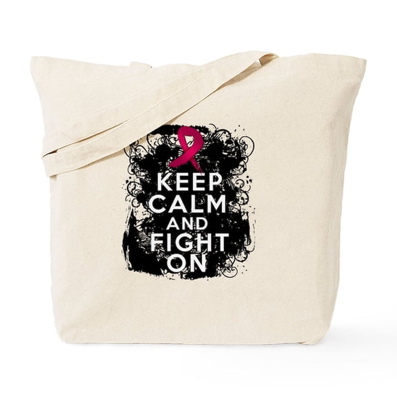 CafePress - Multiple Myeloma Keep Calm And Fight On Tote Bag - Unisex Canvas Tote Bag, Beige, 1-Piece