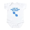thumbnail image 1 of CafePress - Muscles From My Daddy Body Suit - Baby Light Bodysuit, Size Newborn - 24 Months, 1 of 4