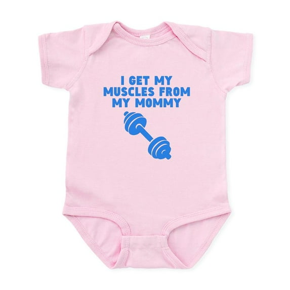 CafePress - Muscles From My Mommy Body Suit - Baby Light Bodysuit, Size Newborn - 24 Months