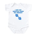 thumbnail image 1 of CafePress - Muscles From My Mommy Body Suit - Baby Light Bodysuit, Size Newborn - 24 Months, 1 of 4