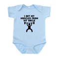 thumbnail image 1 of CafePress - Muscles From My Uncle Body Suit - Baby Light Bodysuit, Size Newborn - 24 Months, 1 of 4