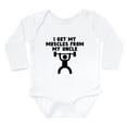 thumbnail image 1 of CafePress - Muscles From My Uncle Body Suit - Long Sleeve Cotton Baby Bodysuit, 1 of 4