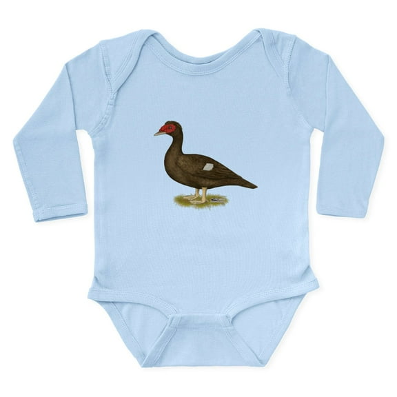 CafePress - Muscovy Duck Chocolate Body Suit - Long Sleeve Cotton Baby Bodysuit