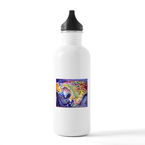 CafePress - Music, Bright, Stainless Water Bottle 1 - Stainless Steel Water Bottle, Sports Bottle, 1.0L