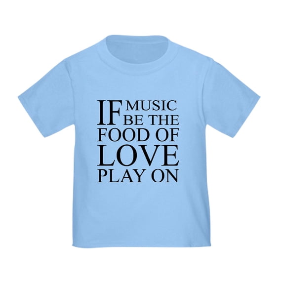 CafePress - Music Food Love Quote Toddler T Shirt - Cute Toddler T-Shirt, 100% Cotton