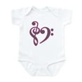 thumbnail image 1 of CafePress - Music Heart Infant Bodysuit - Baby Light Bodysuit, Size Newborn - 24 Months, 1 of 4