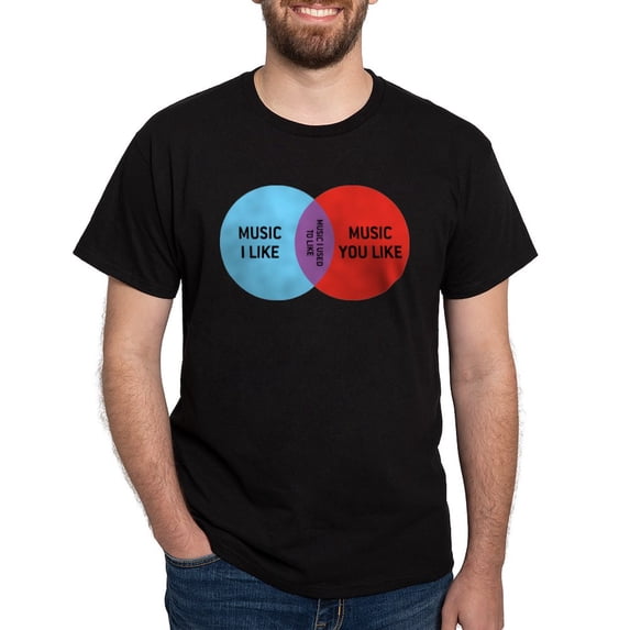 CafePress - Music I Like Dark T Shirt - Men's Classic Graphic Cotton T-Shirt