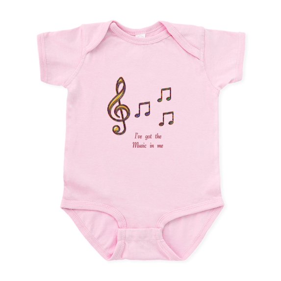 CafePress - Music In Me Infant Bodysuit - Baby Light Bodysuit, Size Newborn - 24 Months