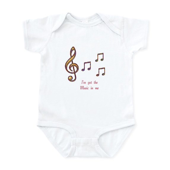 CafePress - Music In Me Infant Bodysuit - Baby Light Bodysuit, Size Newborn - 24 Months