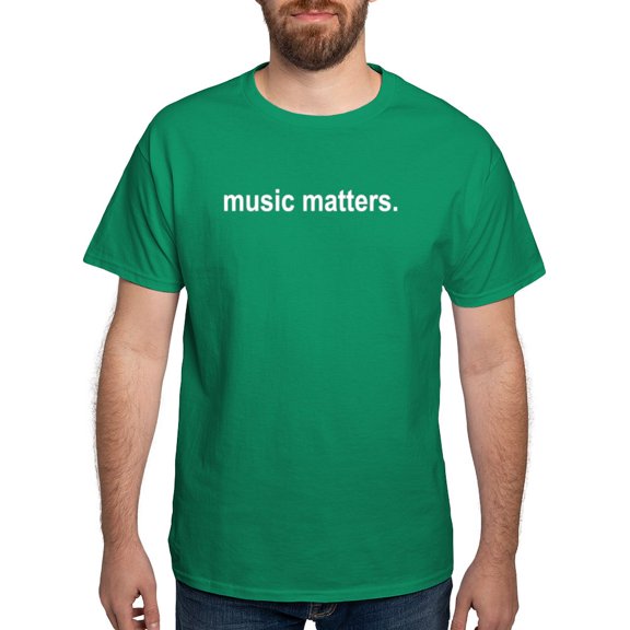 CafePress - Music Matters Dark T Shirt - Men's Classic Graphic Cotton T-Shirt