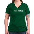 thumbnail image 1 of CafePress - Music Matters Women's V Neck Dark T Shirt - Women's V-Neck Dark T-Shirt, 1 of 1