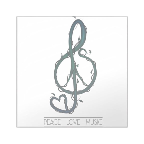 CafePress - Music Note - Square Sticker 3" x 3"