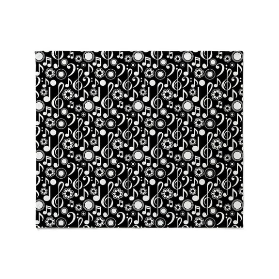 CafePress - Music Notes And Clefs Throw Blanket - Soft Fleece Throw Blanket, 50"x60" for All Ages