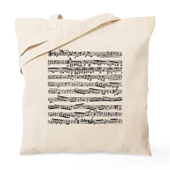 CafePress - Music Notes Tote Bag - Unisex Canvas Tote Bag, Beige, 1-Piece