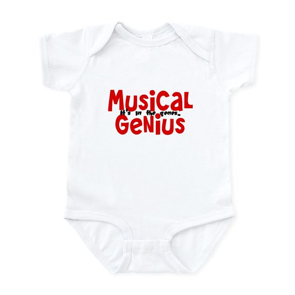 CafePress - Musical Genuis Genes Infant Bodysuit - Baby Light Bodysuit, Size Newborn - 24 Months