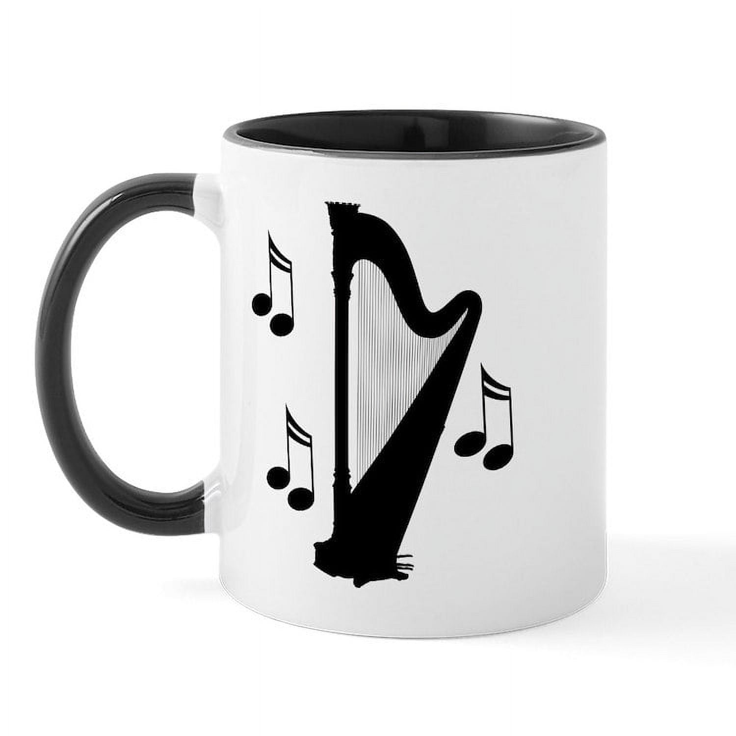 Funny Harpist Coffee Mug – "I May Look Like I'm Listening" Musician Gift, 11oz Or 15oz Ceramic Mug, Dishwasher Safe
