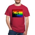 thumbnail image 1 of CafePress - Musical Note Gay Rainbow Art T Shirt - Men's Classic Graphic Cotton T-Shirt, 1 of 4