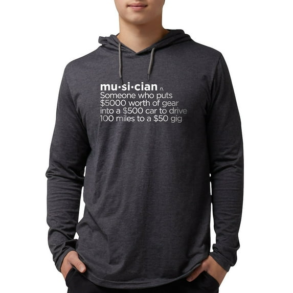 CafePress - Musician Long Sleeve T Shirt - Mens Hooded Shirt