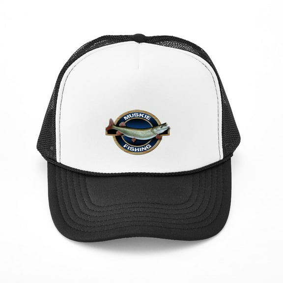 CafePress - Muskie Fishing - Adjustable Unisex Printed Trucker Hat with Mesh Back