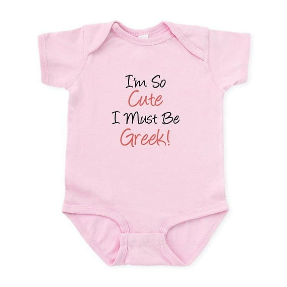 CafePress - Must Be Greek Infant Bodysuit - Baby Light Bodysuit, Size Newborn - 24 Months