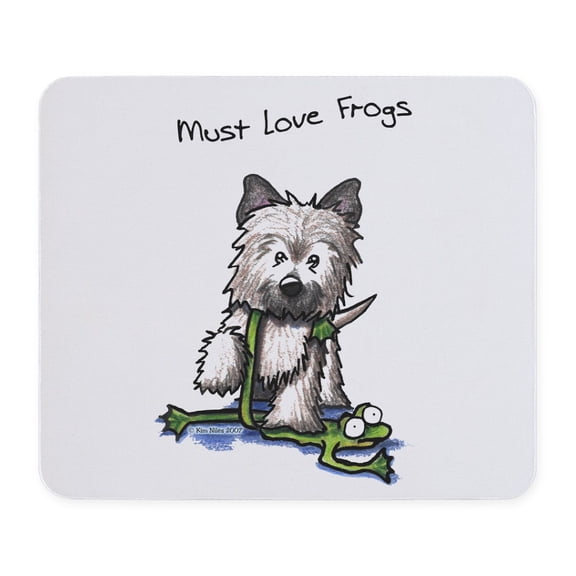 CafePress - Must Love Frogs Cairn Mousepad - Non-slip Rubber Mousepad, Gaming Mouse Pad