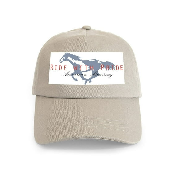 CafePress - Mustang Horse Cap - Adjustable 100% Brushed Unisex Casual Cotton Baseball Cap, Beige, 1