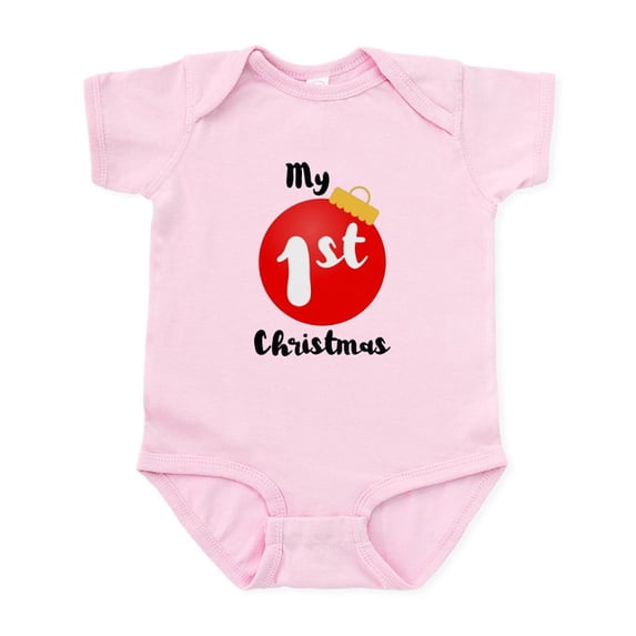 CafePress - My 1St Christmas Baby Light Bodysuit - Baby Light Bodysuit, Size Newborn - 24 Months