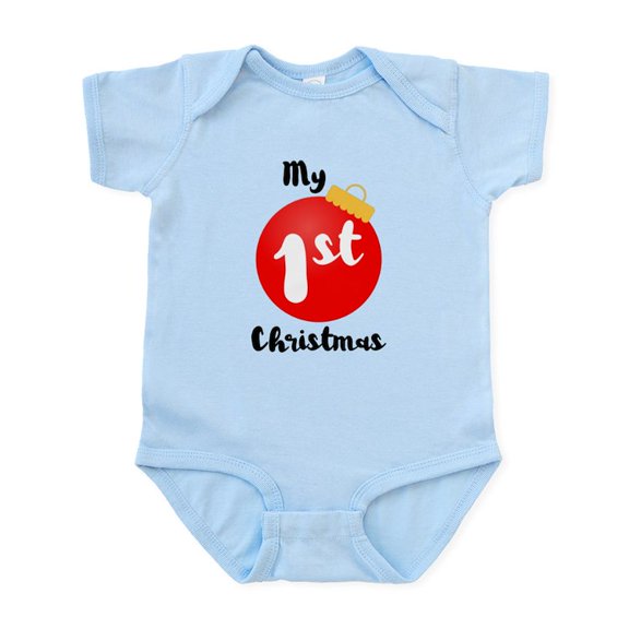 CafePress - My 1St Christmas Baby Light Bodysuit - Baby Light Bodysuit, Size Newborn - 24 Months