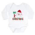 thumbnail image 1 of CafePress - My 1St Christmas Santa Claus Body Suit - Long Sleeve Cotton Baby Bodysuit, 1 of 4