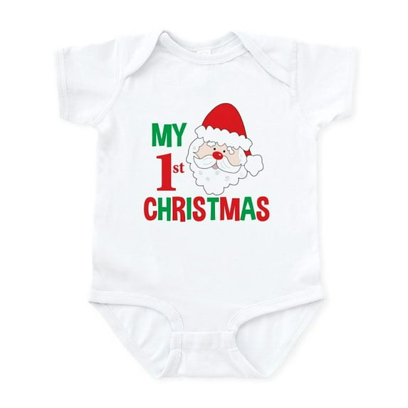 CafePress - My 1St Christmas Santa Claus Infant Bodysuit - Baby Light Bodysuit, Size Newborn - 24 Months