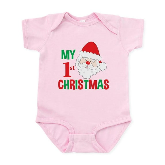 CafePress - My 1St Christmas Santa Claus Infant Bodysuit - Baby Light Bodysuit, Size Newborn - 24 Months