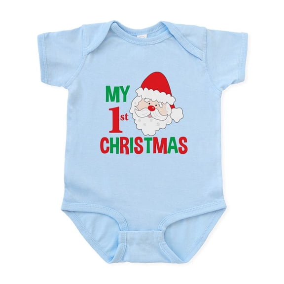 CafePress - My 1St Christmas Santa Claus Infant Bodysuit - Baby Light Bodysuit, Size Newborn - 24 Months