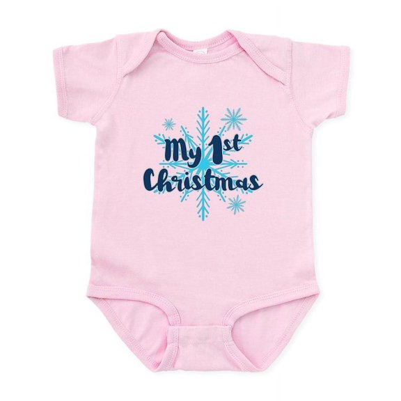 CafePress - My 1St Christmas Snowflake Baby Light Bodysuit - Baby Light Bodysuit, Size Newborn - 24 Months