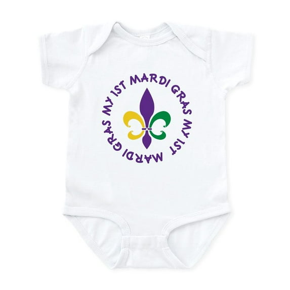CafePress - My 1St Mardi Gras Infant Bodysuit - Baby Light Bodysuit, Size Newborn - 24 Months