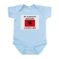 thumbnail image 1 of CafePress - My Albanian Grandma Loves Me Infant Bodysuit - Baby Light Bodysuit, Size Newborn - 24 Months, 1 of 4