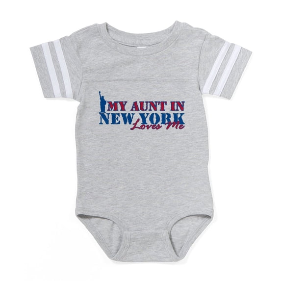 CafePress - My Aunt In NY - Cute Infant Baby Football Bodysuit