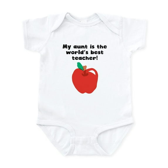 CafePress - My Aunt Is The Words Best Teacher Body Suit - Baby Light Bodysuit, Size Newborn - 24 Months
