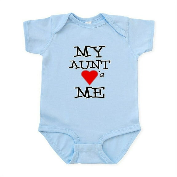 CafePress - My Aunt Loves Me Infant Bodysuit - Baby Light Bodysuit, Size Newborn - 24 Months