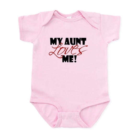 CafePress - My Aunt Loves Me Infant Bodysuit - Baby Light Bodysuit, Size Newborn - 24 Months
