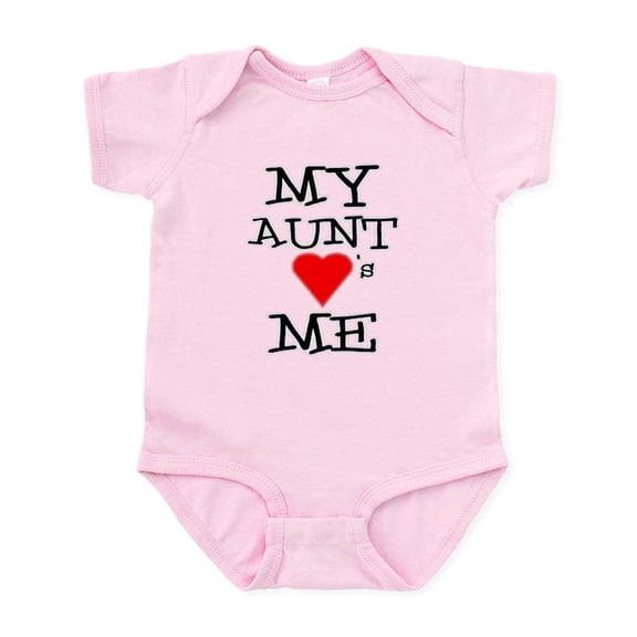 CafePress - My Aunt Loves Me Infant Bodysuit - Baby Light Bodysuit, Size Newborn - 24 Months