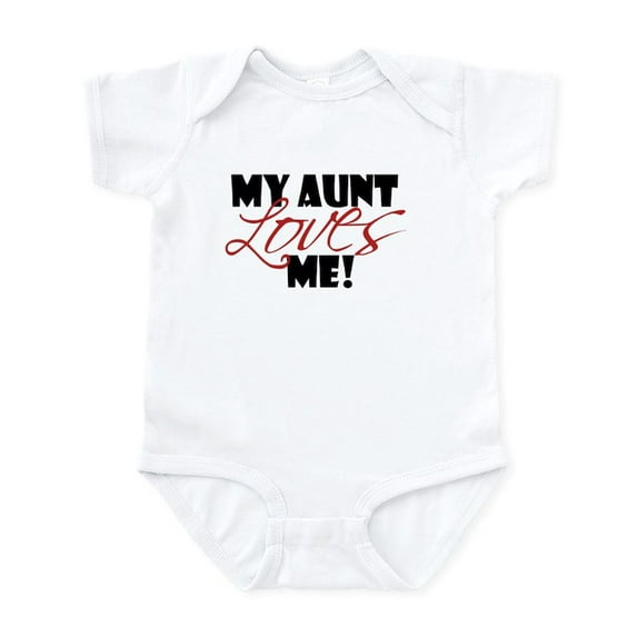 CafePress - My Aunt Loves Me Infant Bodysuit - Baby Light Bodysuit, Size Newborn - 24 Months