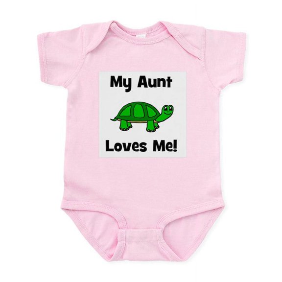 CafePress - My Aunt Loves Me! Turtle Infant Bodysuit - Baby Light Bodysuit, Size Newborn - 24 Months