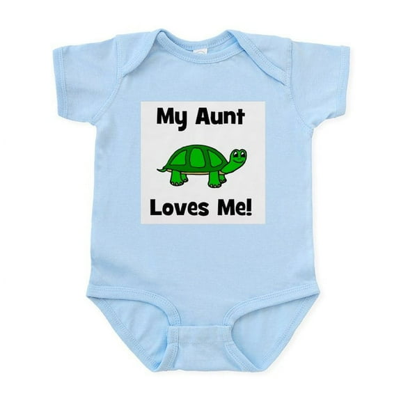 CafePress - My Aunt Loves Me! Turtle Infant Bodysuit - Baby Light Bodysuit, Size Newborn - 24 Months
