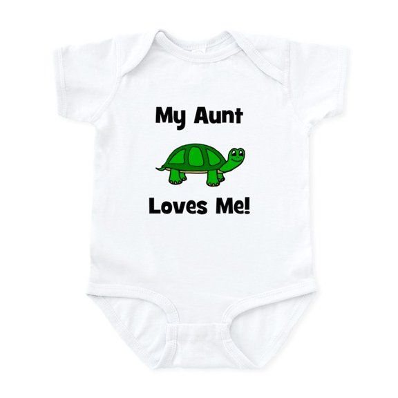 CafePress - My Aunt Loves Me! Turtle Infant Bodysuit - Baby Light Bodysuit, Size Newborn - 24 Months