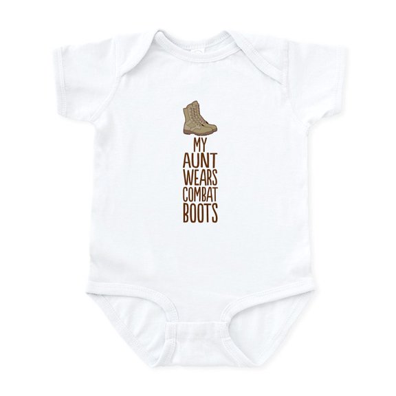 CafePress - My Aunt Wears Combat Boots Body Suit - Baby Light Bodysuit, Size Newborn - 24 Months