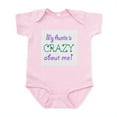thumbnail image 1 of CafePress - My Auntie Is Crazy About Me Body Suit - Baby Light Bodysuit, Size Newborn - 24 Months, 1 of 4